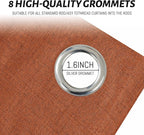 Yakamok Burnt Orange Linen Curtains 72 Inches Long - Image 4