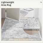 Soalmost Hallway Runner Rug 2'6" x 16' Washable Long Kitchen Rugs Grey | - Image 7