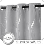 NICETOWN Silver Grey Pattern Curtains - Image 5