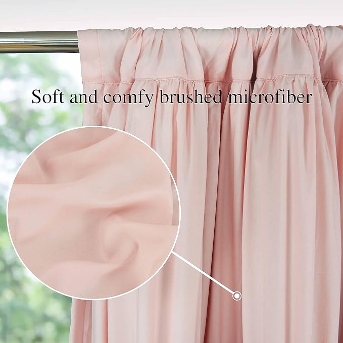 Blackout Window Curtains, Rustic Rod Pocket Drapes - Image 3