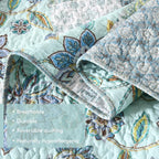 Etwel 100% Cotton Patchwork King Size Quilt Set - Image 6
