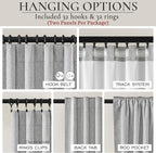 100 Inch Long Gray Blackout Curtains - Image 5