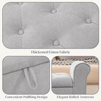 49" End of Bed Storage Bench for Bedroom, Upholstered Storage Ottoman | Easy - Image 5