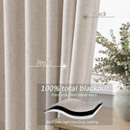 100% Blackout Curtains 84 Inch Length 2 Panels Set - Image 4