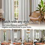 Light Grey Blackout Curtains 45 Inch Length Each 38 Wide 2 Panels | Short - Image 7