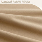 100% Blackout Linen Curtains 96 Inch Length 2 Panels Set - Image 3