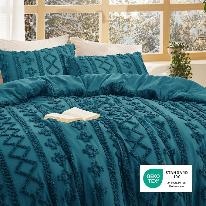 Bedsure Tufted Boho Comforter Set California King - Image 5