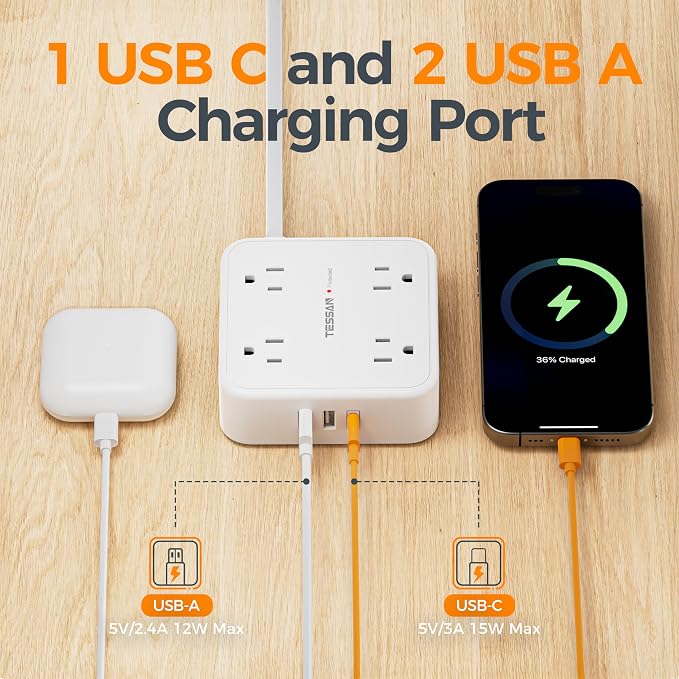 TESSAN Surge Protector Power Strip - Image 5