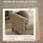 75.2" Oversized Chaise Lounge, Chenille End of Bed Bench - Image 5