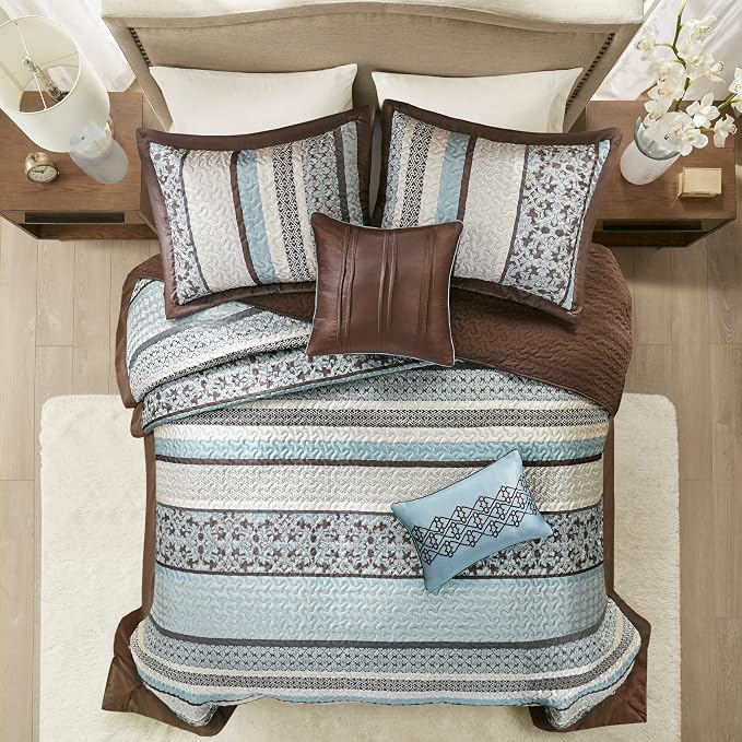 Madison Park King Quilt Bedding Set, Reversible Quilted Bedspread Set, - Image 3