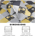 Cmfshape Summer Floral Queen Bedspread, Romantic Khaki Quilt Set Full, - Image 5
