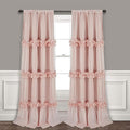 Thermal Insulated Window Curtains, Rustic Rod Pocket Drapes, Peach Pink by Homechoice+Decor