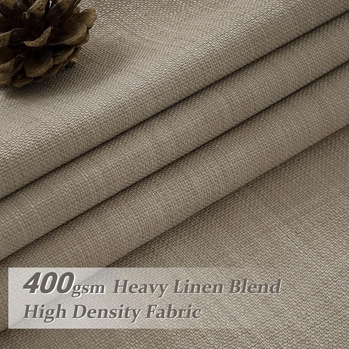Greyish Beige Extra Long Black Out 108 Inch Curtains - Image 2