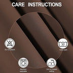 100% Blackout Curtains 40 x 63 Inch/Chocolate Brown Curtains 2 Panels - Image 6