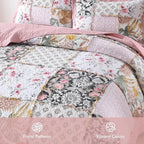 Etwel 100% Cotton Patchwork Queen Size Quilt Set - Image 3