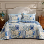 Bedsure Patchwork Quilt Queen Size, Reversible Boho Comforter Bedding, by Unknown