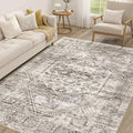 cotiled 5x7 Area Rug for Living Room, Traditional, Distressed Brown by COTILED