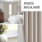 Full Blackout Taupe 100 Inch Long Curtains - Image 6