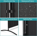 SUPER DEAL Room Divider, 6 Ft Folding Privacy Screens, 3 Panel Portable Room - Image 5