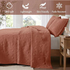 Madison Park King Quilt Bedding Set, Cottage-Inspired Damask, Classic Stitch - Image 2
