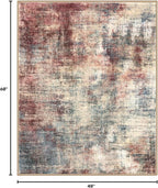 Abstract Area Rug 4x5 Ft Washable Rugs - Image 2