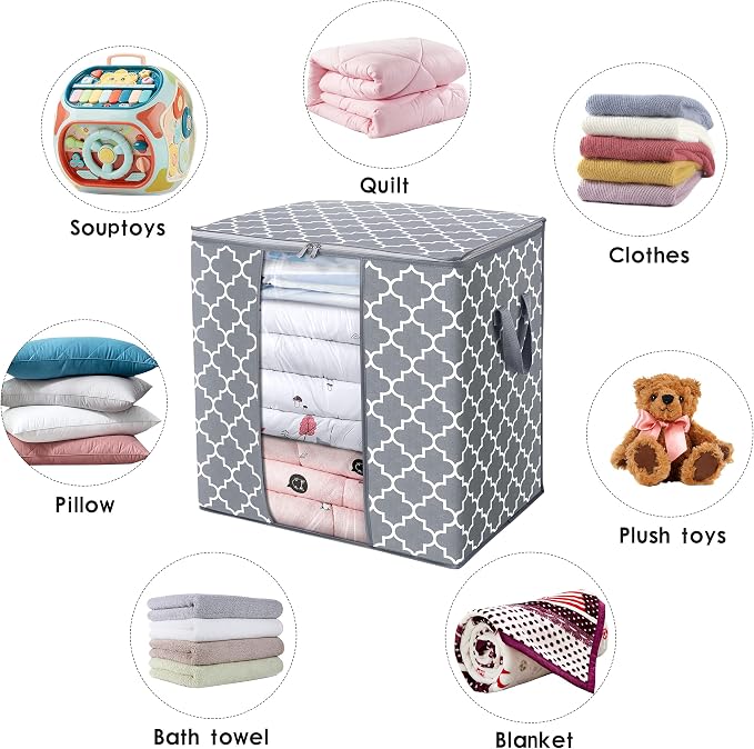 Storage Bags 6 Pack 100L Clothes Organization and Storage Containers | Large - Image 5