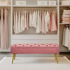 Yaheetech 45in Velvet Bench Seat - Image 4
