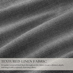 Dark Grey Pleated Thick Linen Blackout Curtains 84 Inches Long - Image 3