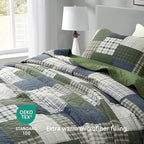 Chezmoi Collection Cedar 3-Piece Printed Patchwork Quilt Set, King Size - Image 4