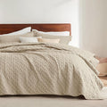 Bedsure Quilts Queen Size, Lightweight Comforter Set, Light Khaki Bedspread | by Unknown