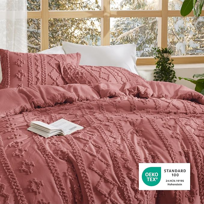 Bedsure Tufted Boho Comforter Set Queen Size - Image 5