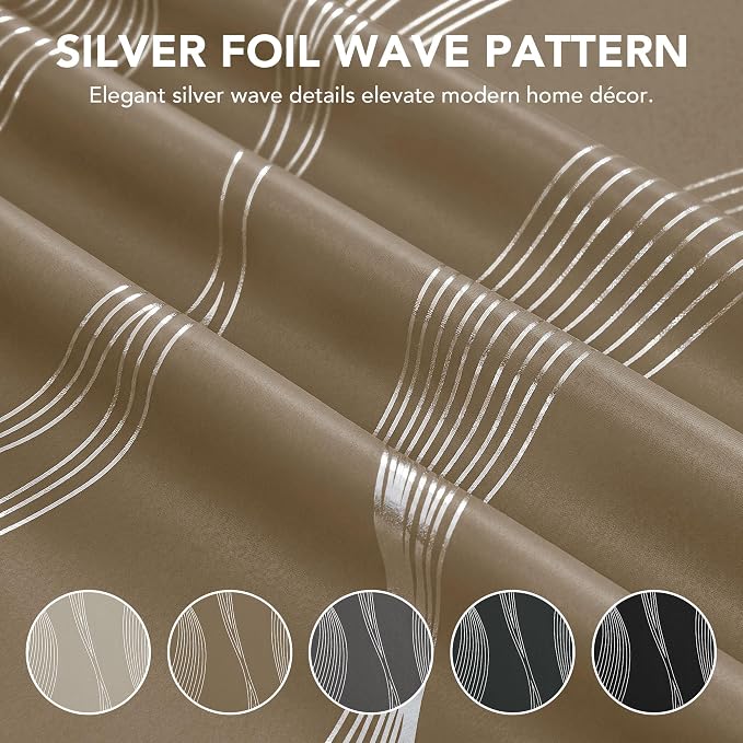 Deconovo Curtains for Living Room, Pattern Blackout Curtains 72 Inches Long | - Image 3