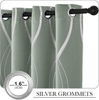 NICETOWN Greyish Green Curtain Panels - Image 3
