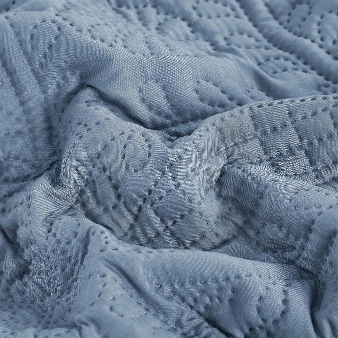 Chezmoi Collection Austin Full/Double Oversized Bedspread Set, 3-Piece Pinsonic - Image 7