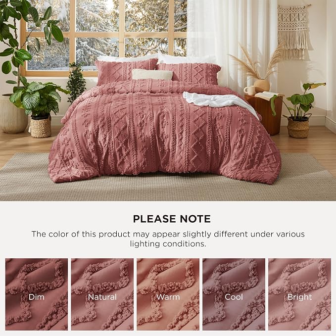 Bedsure Tufted Boho Comforter Set Twin Size - Image 8