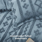 Bedsure Tufted Boho Comforter Set Queen Size - Image 3