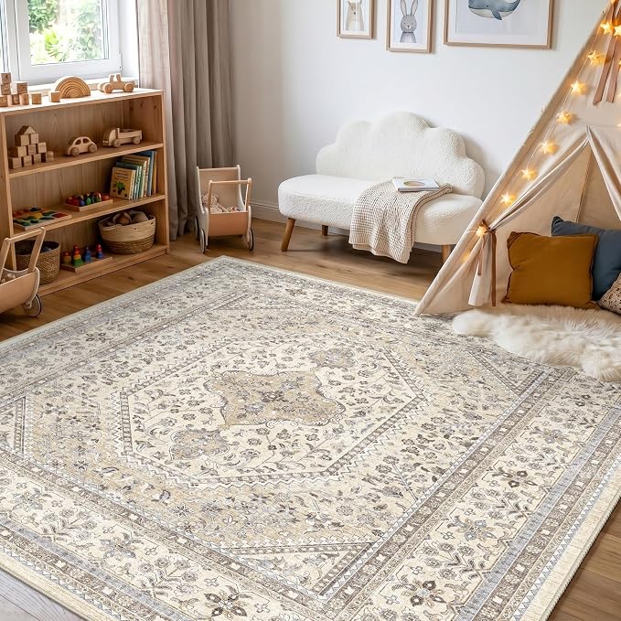 8x8 Square Washable Area Rug - Image 4