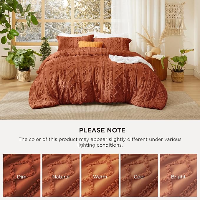Bedsure Tufted Boho Comforter Set King Size - Image 7
