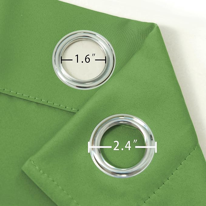 Blackout Curtains 52 x 63 inch/Light Green Curtains Set of 2 Panels/Thermal - Image 6