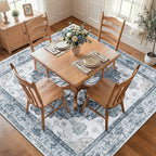 RELEANY Washable Area Rug, Square 7'x7', Water Repellent, Pet Friendly by RELEANY