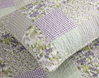 Chezmoi Collection Daisy 3-Piece Printed Patchwork Quilt Set - Image 6