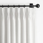Pinch Pleated White Curtains 84 Inches Long by PleatedDrapes