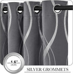 NICETOWN Gray Blackout Curtains 72 inch Long - Image 5