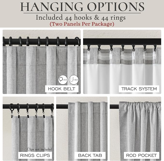 Extra Wide 60 Inch Blackout Curtains 96 Inches Long - Image 3