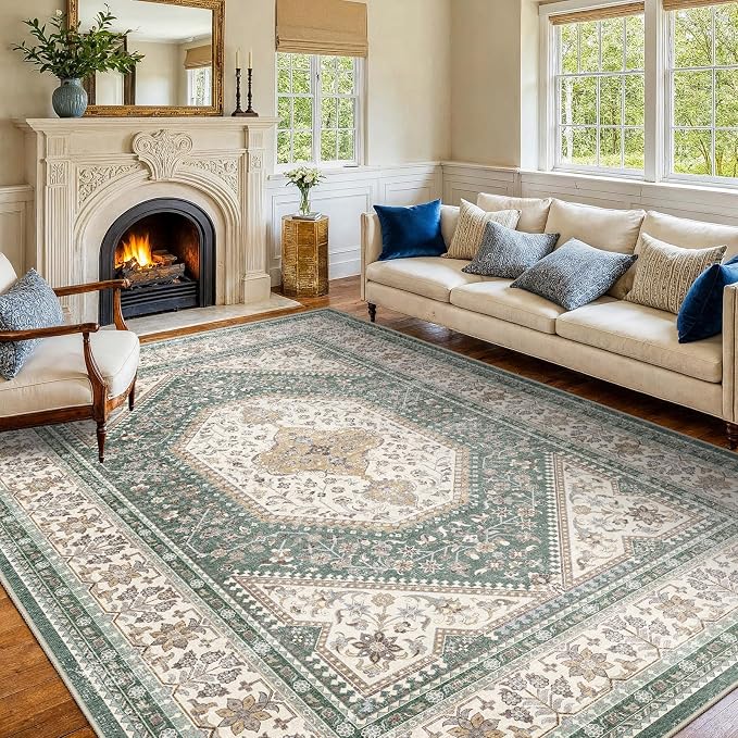 7x9 Washable Area Rug for Living Room - Image 2