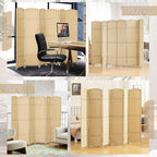 HOMCOM Room Divider 6 Panel Folding Privacy Screen 5.6' Tall Charcoal Gray | - Image 6