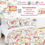 Cmfshape Summer Floral King Quilted Bedspread, Romantic Pink Quilt Set - Image 8