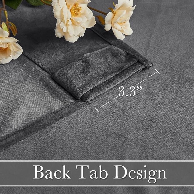 RYB HOME Velvet Room Darkening Curtains - Image 4