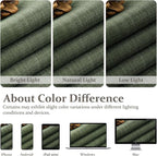 Blackout Dark Green Viral Curtains 90 Inches Long - Image 10