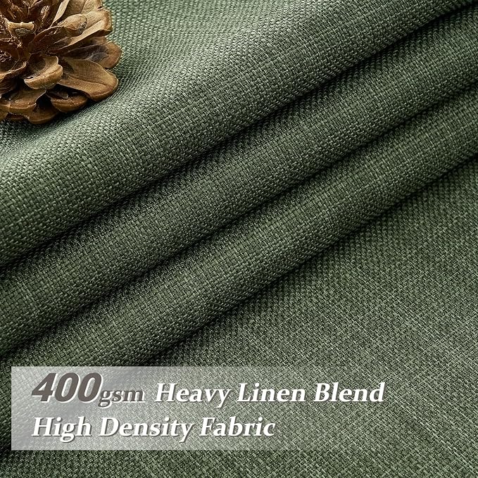 Blackout Dark Green Viral Curtains 90 Inches Long - Image 2